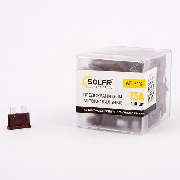 Набор предохранителей Solar сплав цинковый стандарт 7 5А 100 шт. (1085)