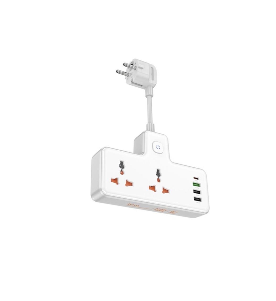 Мережевий подовжувач Hoco AC12A Reise 2-position Exspancion Socket PD30W/1C3A White - фото 5