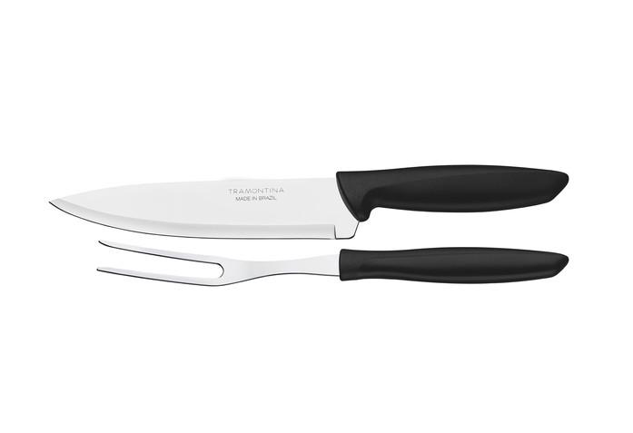 Набор нож поварской и вилка для мяса Tramontina Plenus (23498/010)