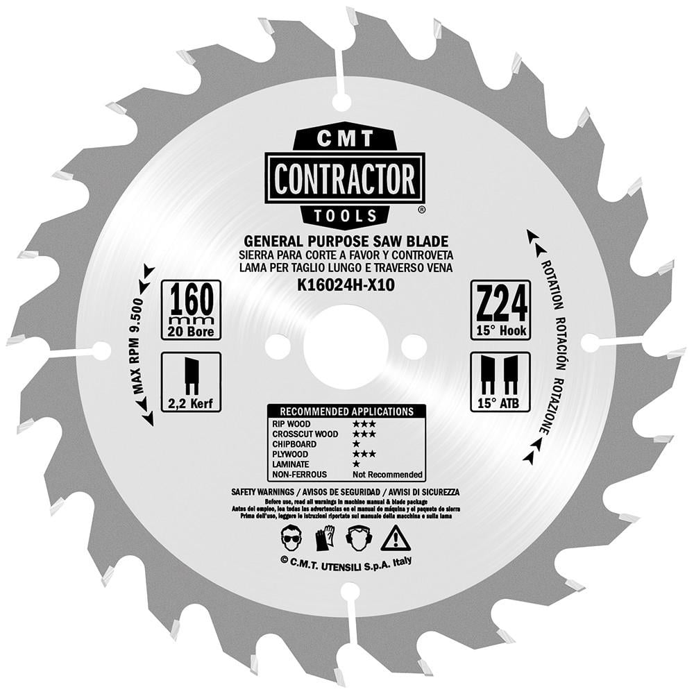 Диск по дереву CMT 165x20x24z (K16524H-X10)