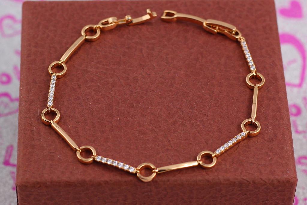 Браслет Xuping Jewelry Звенья олимпийская богиня 21 см Золотистый (1685353548)