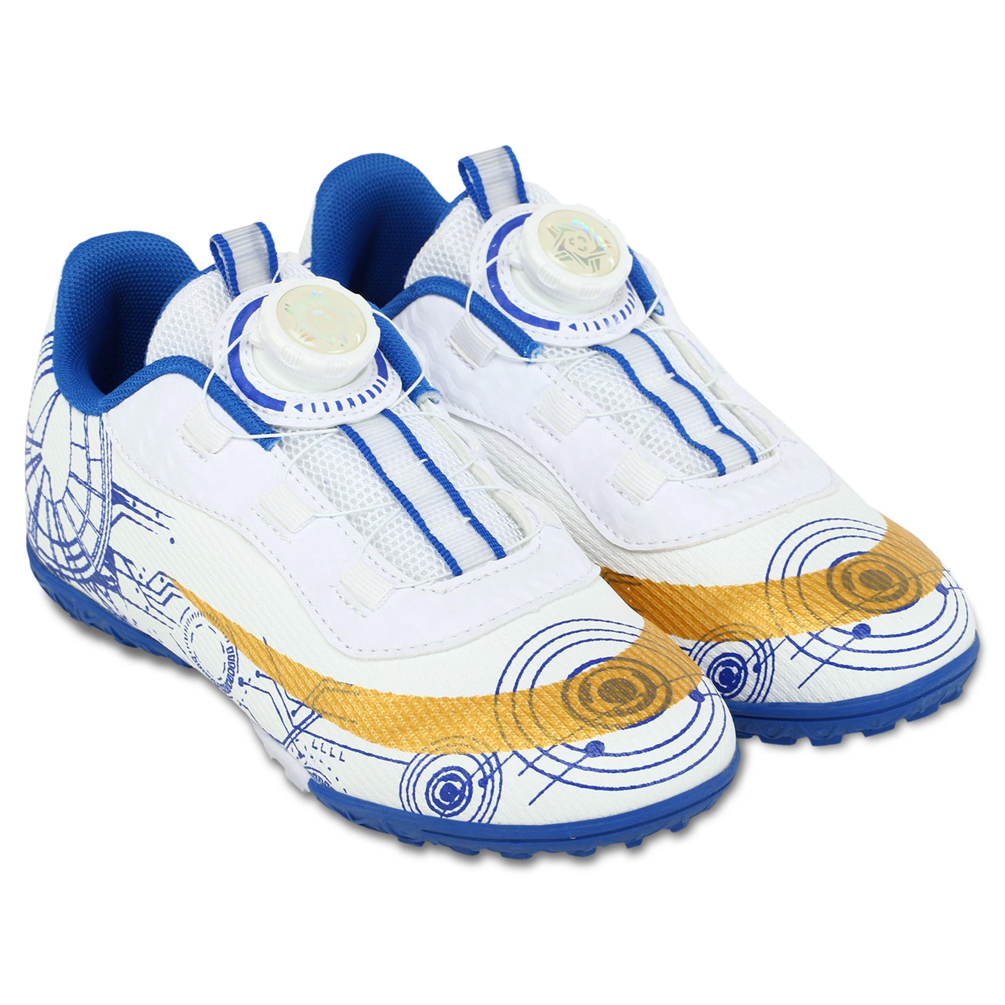 Сороконіжки футбольні дитячі LiJIN 004-32-38-2 р. 35 Білий/Синій - фото 3 Сороконіжки футбольні дитячі LiJIN 004-32-38-2 р. 35 Білий/Синій - фото 3