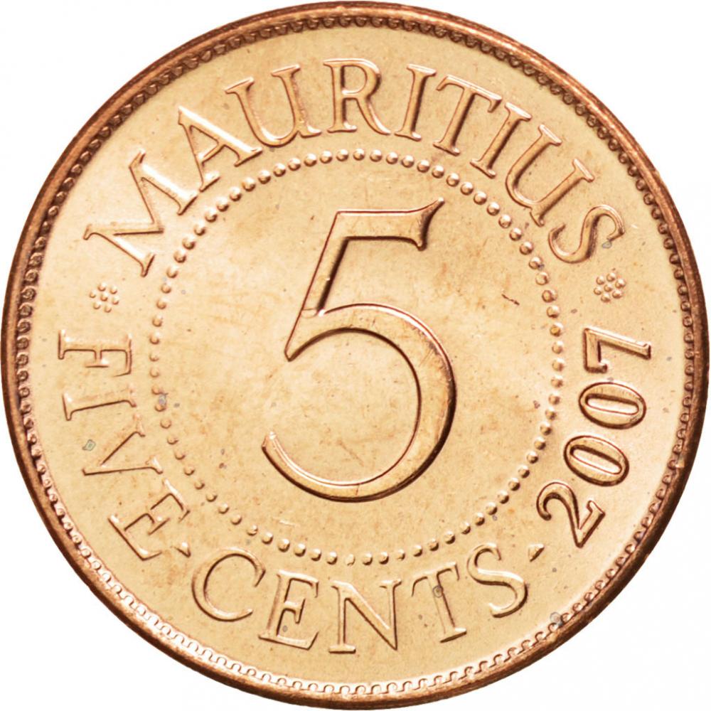 Коллекционная монета Маврикий 5 центов 2000-2012 AU-UNC (KM#52)