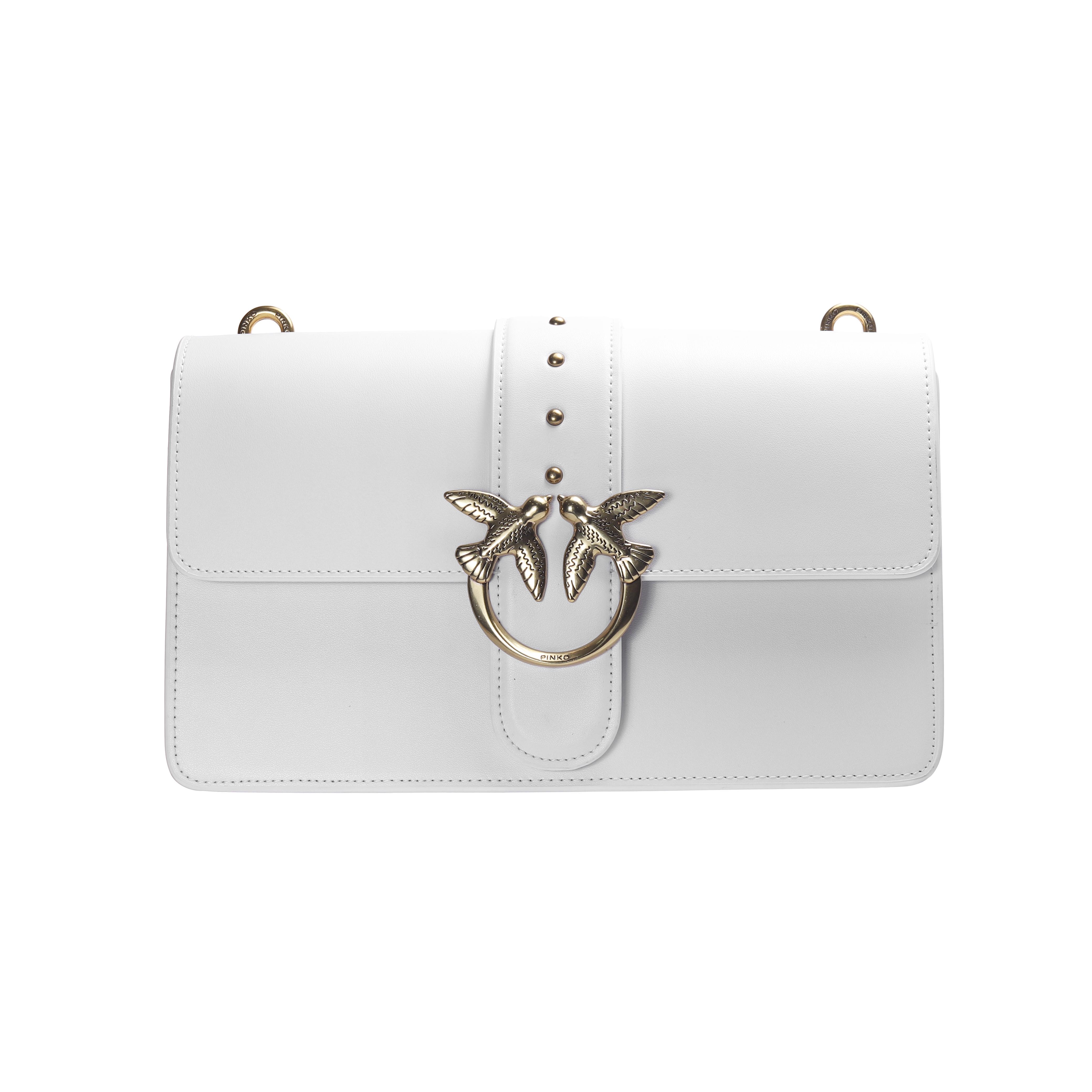 Сумка женская Pinko Classic Love Bag One Simply кожаная Белый