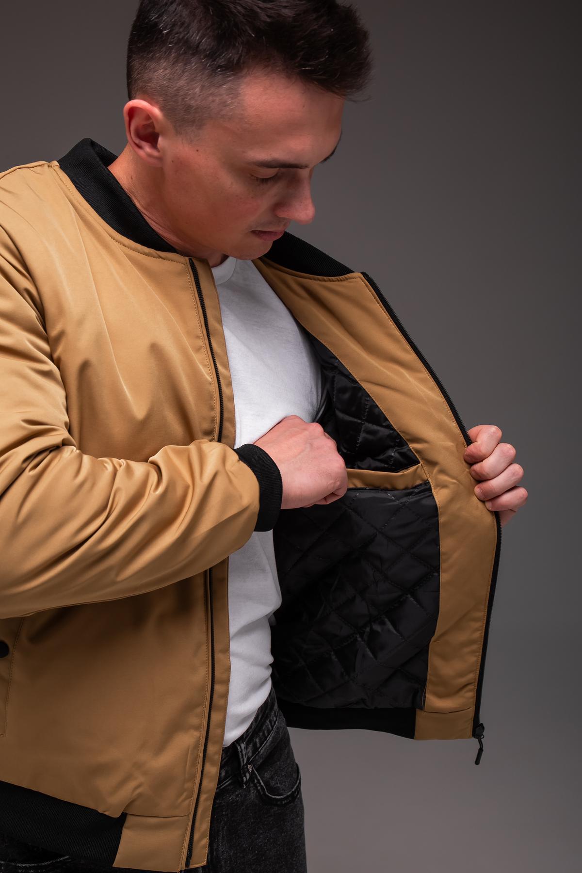 Бомбер мужской весенне-осенний утепленный 3XL Койот (2407/1/4) - фото 6