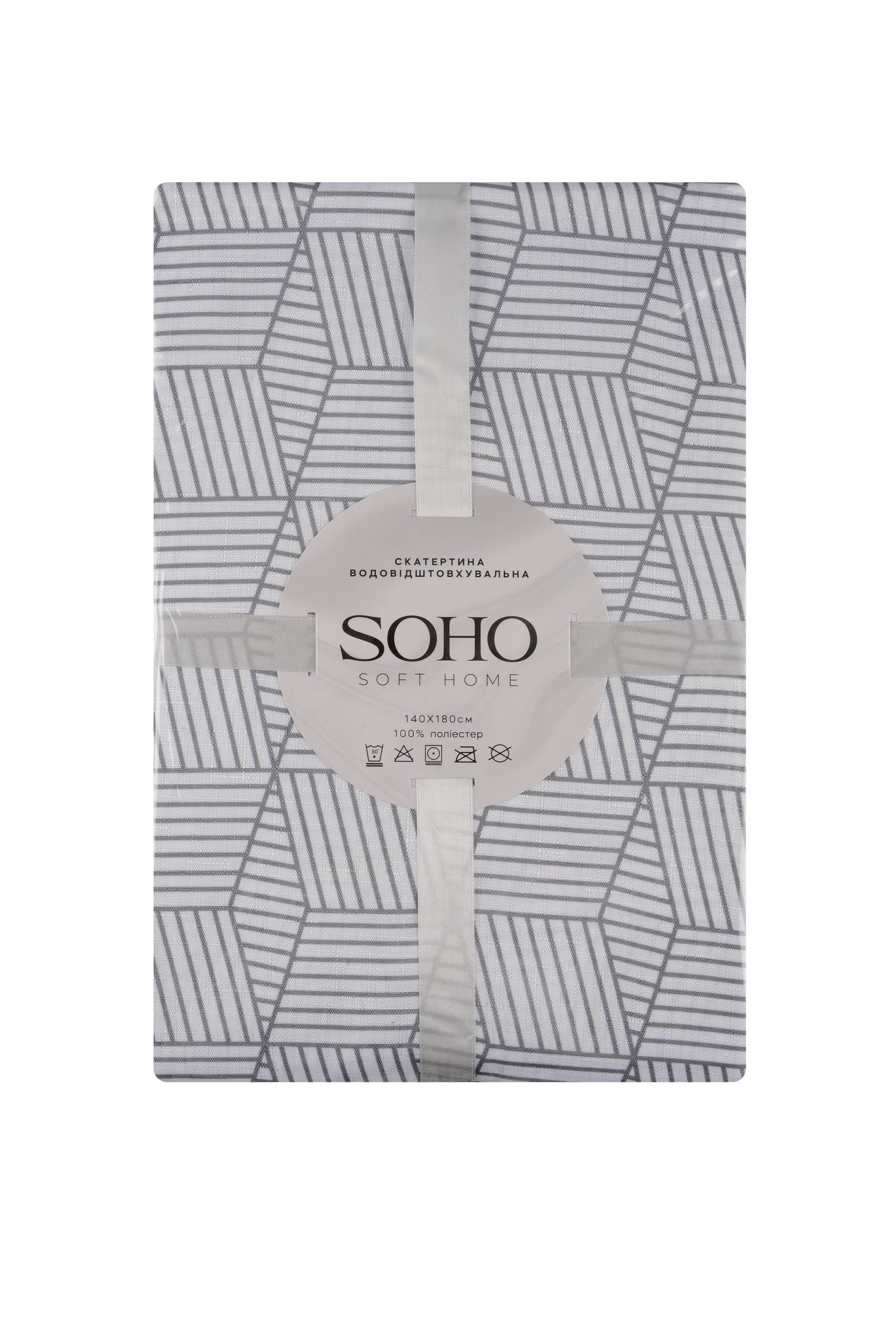 Скатерть водоотталкивающая SOHO Geomeria Grey 140х180 см (04-TC-00753-1)