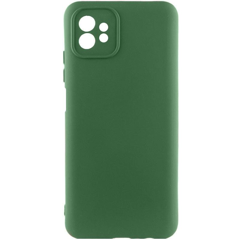 Противоударный чехол Silicone Cover Lakshmi Full Camera (A) для Motorola Moto G32 Зеленый / Dark green