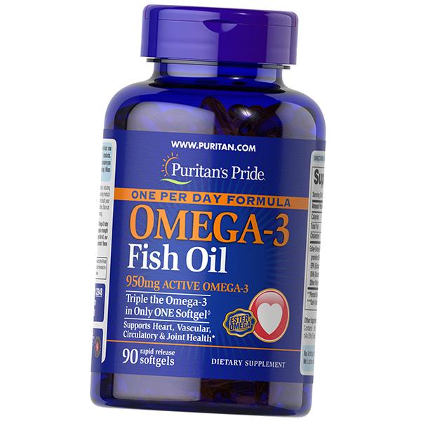 Омега 3 Puritan's Pride One Per Day Omega-3 Fish Oil 950 90 гел. капс. (67367018)
