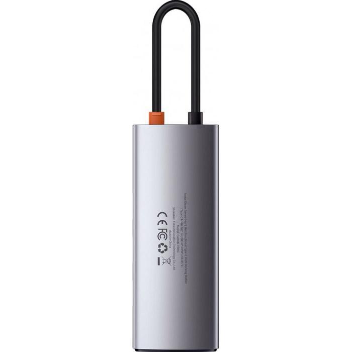 USB-хаб Baseus Metal Gleam Series 5-in-1 Multifunctional Type-C Space Gray (CA -CX0G) - фото 4