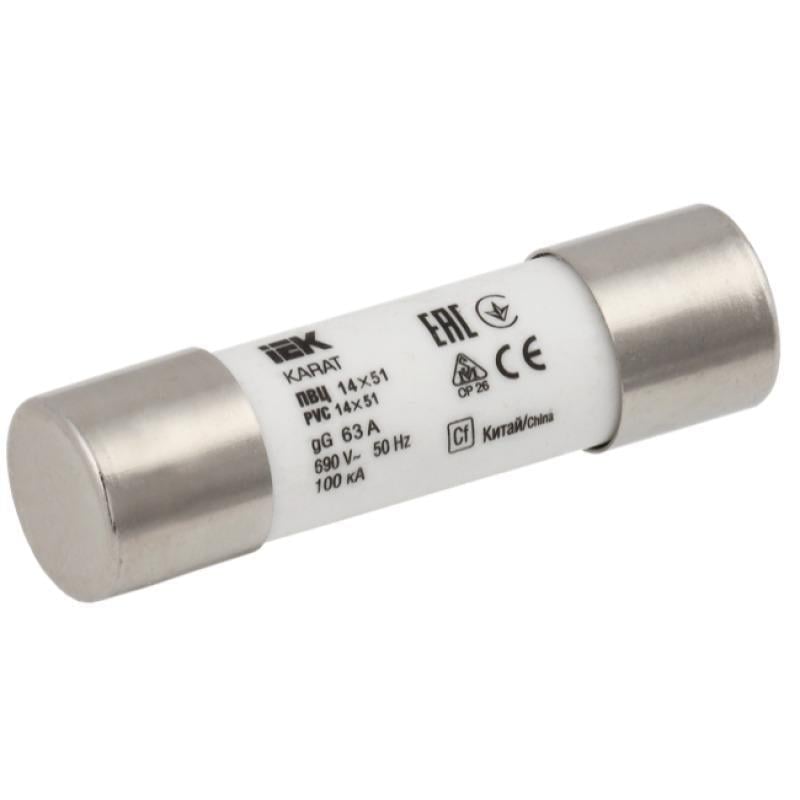 Запобіжник циліндричний плавкий УЕК KARAT 63А gG 14х51 мм (MFL20-063)
