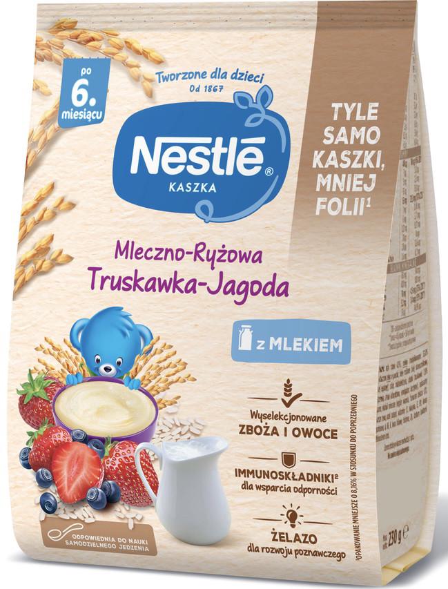 Молочно-рисова каша Nestle для дітей з 6 місяців Полуниця/чорниця 230 г