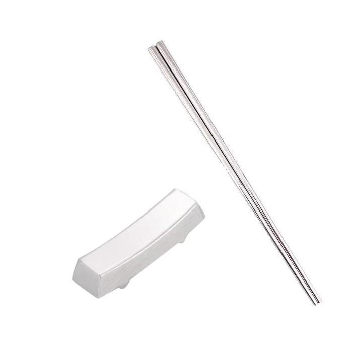 Набор из двух подставок и палочек для суши REMY-DECOR Серебряный