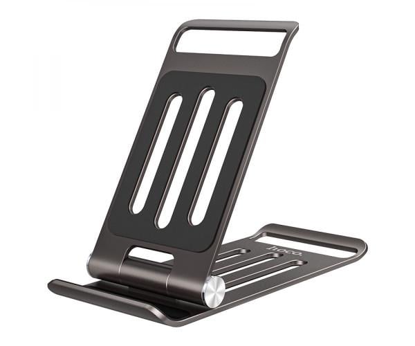 Держатель настольный Hoco PH49 Elegant metal folding Gray