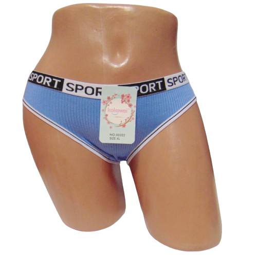 Трусы женские Kokowei 0322 в рубчик XL Голубой (2194850790)