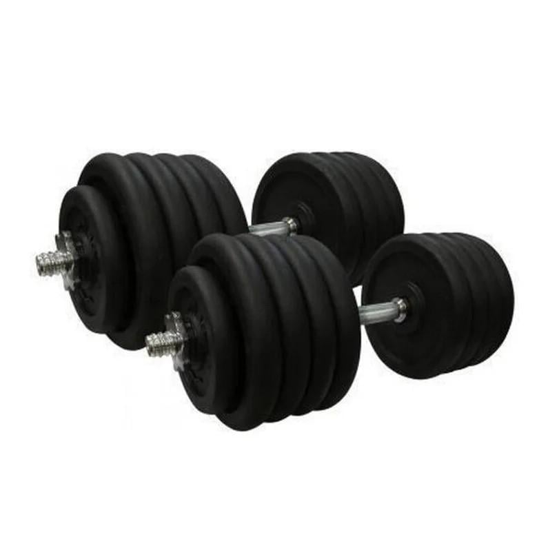 Гантели Newt 2 шт. по 46 кг металлические Черный (ML-144-K-24) Гантели Newt 2 шт. по 46 кг металлические Черный (ML-144-K-24)