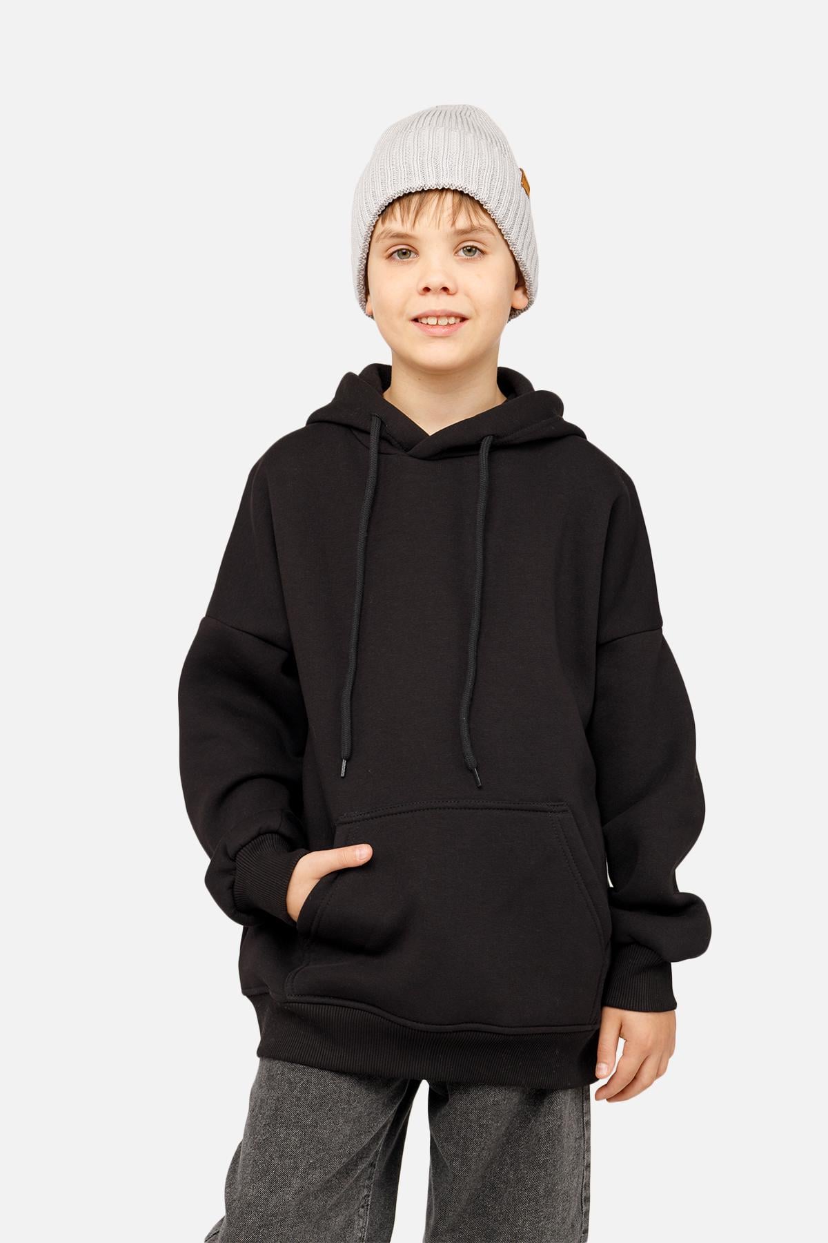 Худи для мальчика ЦБ-00261379 146 см Черный (28576609)