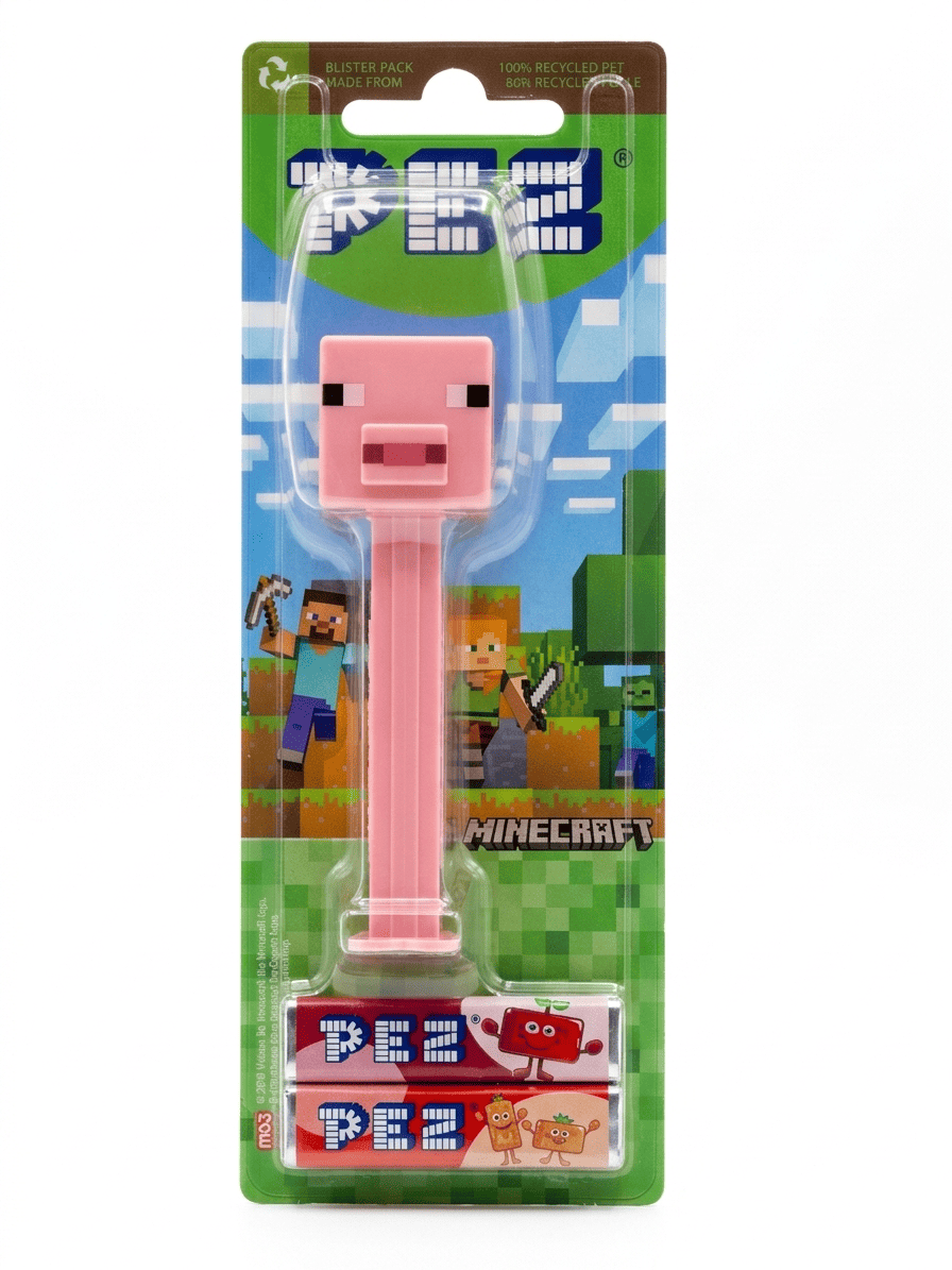 Диспенсер с конфетами Pez Minecraft Pig 17 г (2960086043)
