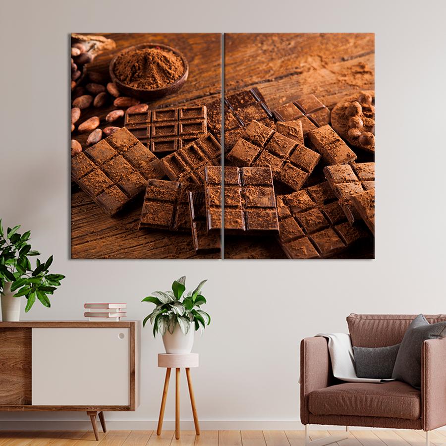 Настенний декор Шоколад и какао-бобы 71x51 см (A344-2)