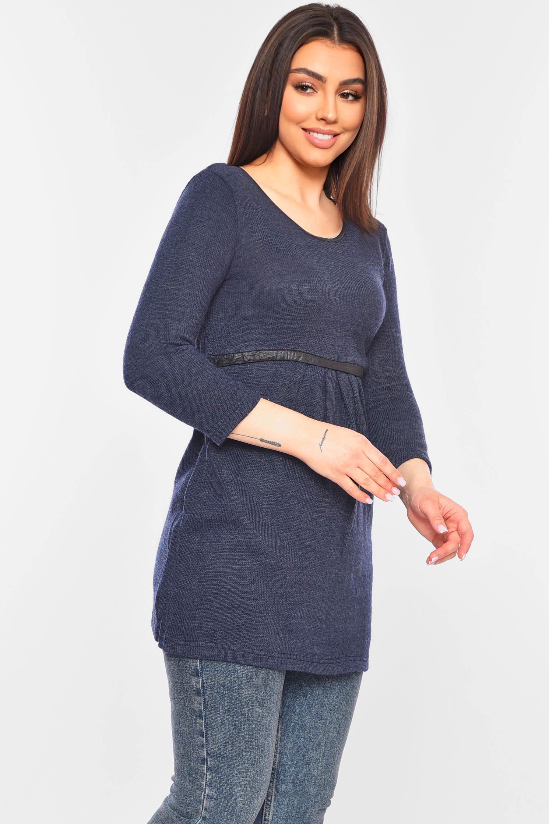 Кофта женская 199417 полуботальная 2XL Темно-синий (199417_!303754_L) - фото 2