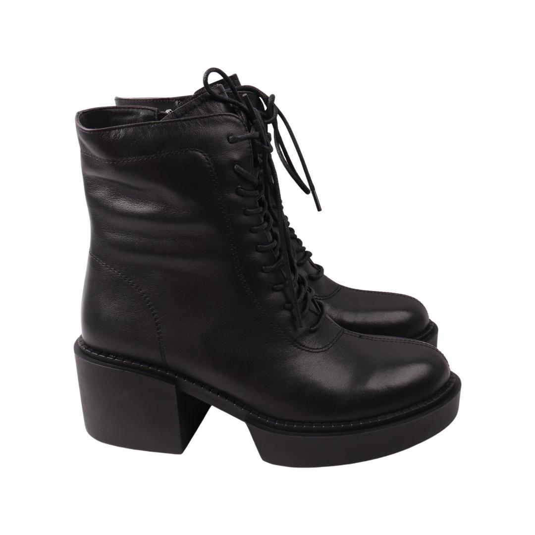 Ботинки женские Melanda из кожи р. 37 Черный (5-21DHC)