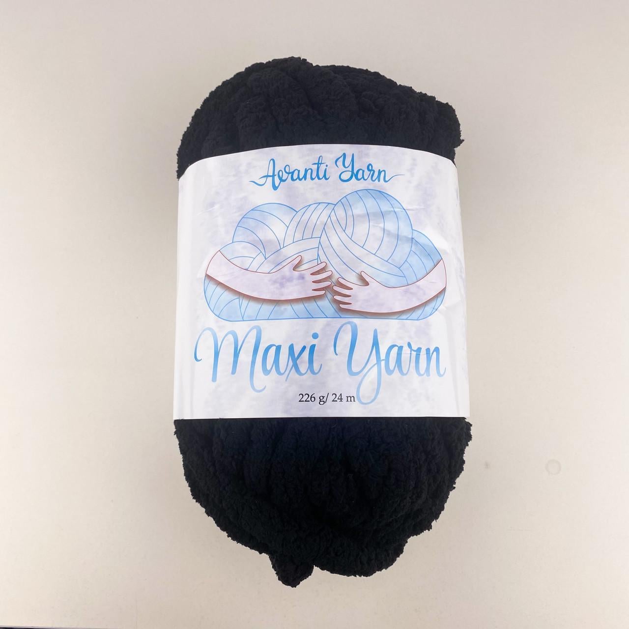 Пряжа Avanti Maxi Yarn микрополиэстер для вязания руками Черный №20 (2899998311)