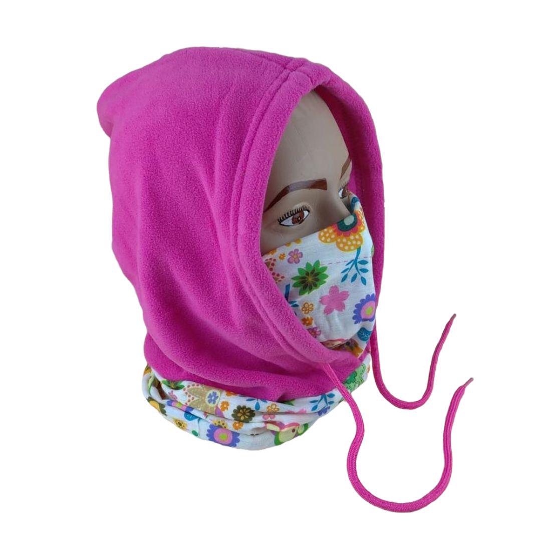 Балаклава-капюшон флісова Малиновий (Б-1004-13)