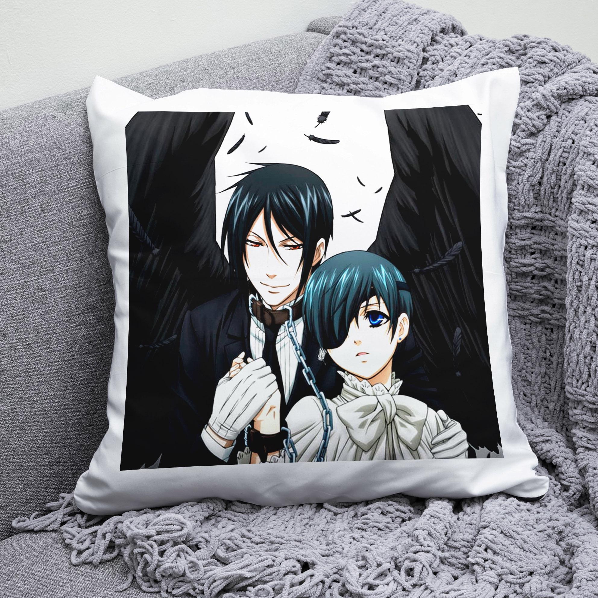 Плюшевая подушка квадрат с принтом аниме Black Butler "3