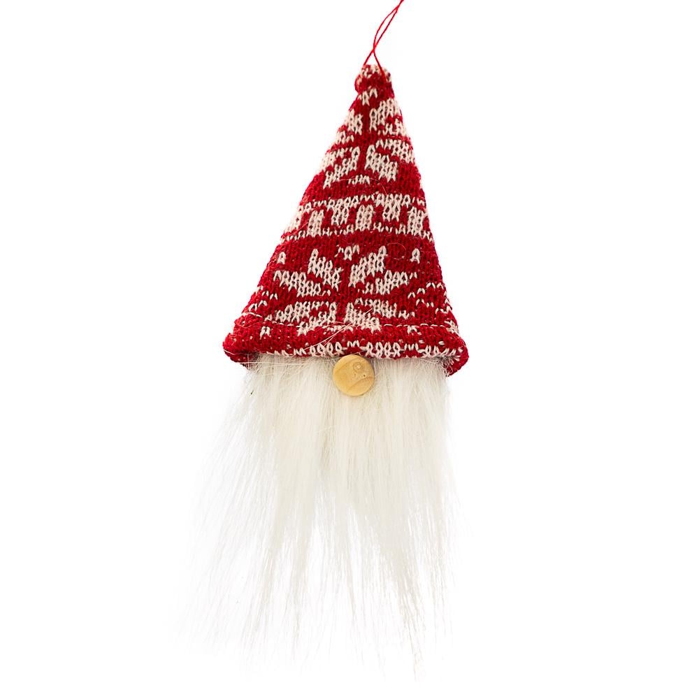 Мягкая новогодняя игрушка на елку Elisey Исчезающий гном Бордовый (NH-106-K-186)