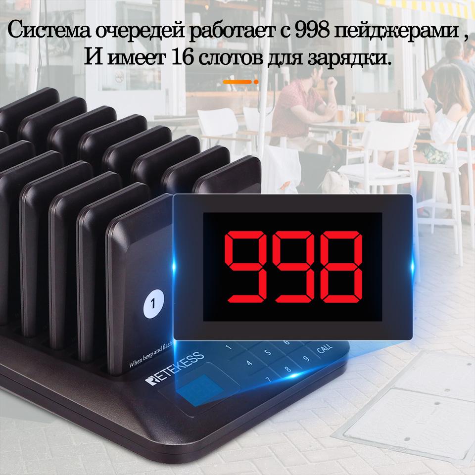 Пейджингова система Retekess TD157 для ресторанів Чорний (TD157) - фото 6