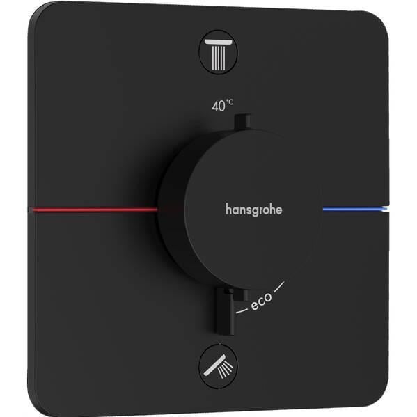 Зовнішня частина термостата на 2 споживачі Hansgrohe ShowerSelect Comfort Q 15583670 Чорний матовий