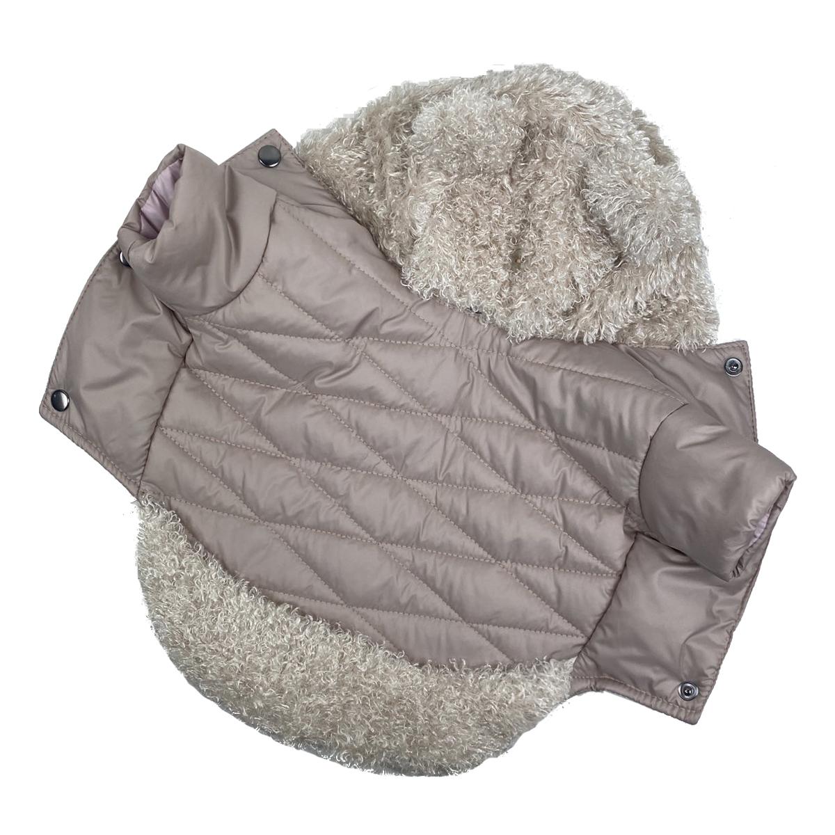 Куртка для собак девочек с мехом K-60 р. 4 Капучино (70578899)