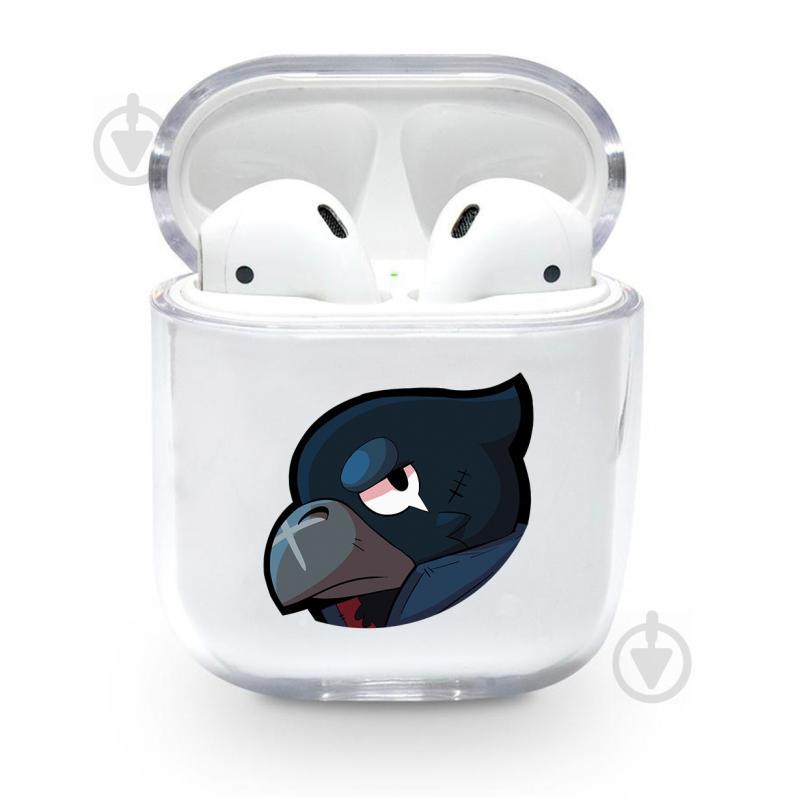 Прозрачный силиконовый чехол Apple AirPods с рисунком - Raven (KAP1208) Прозрачный силиконовый чехол Apple AirPods с рисунком - Raven (KAP1208)