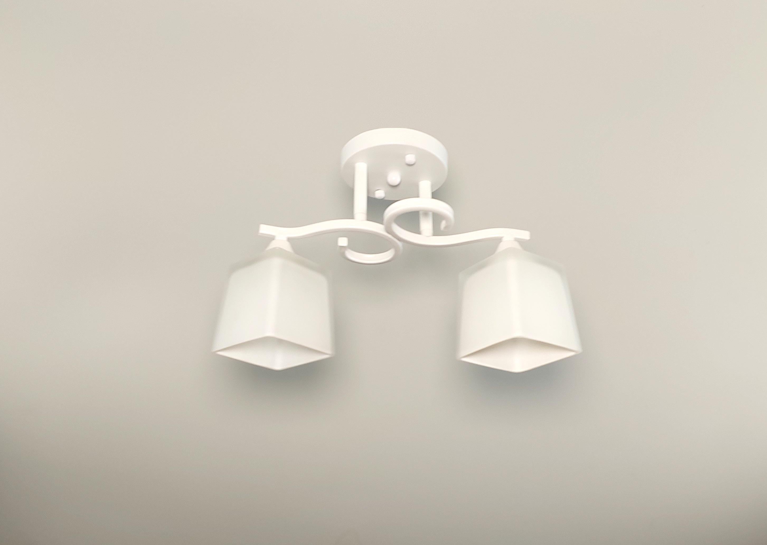 Люстра потолочная 6085/2 на 2 плафона Белый (23183266)