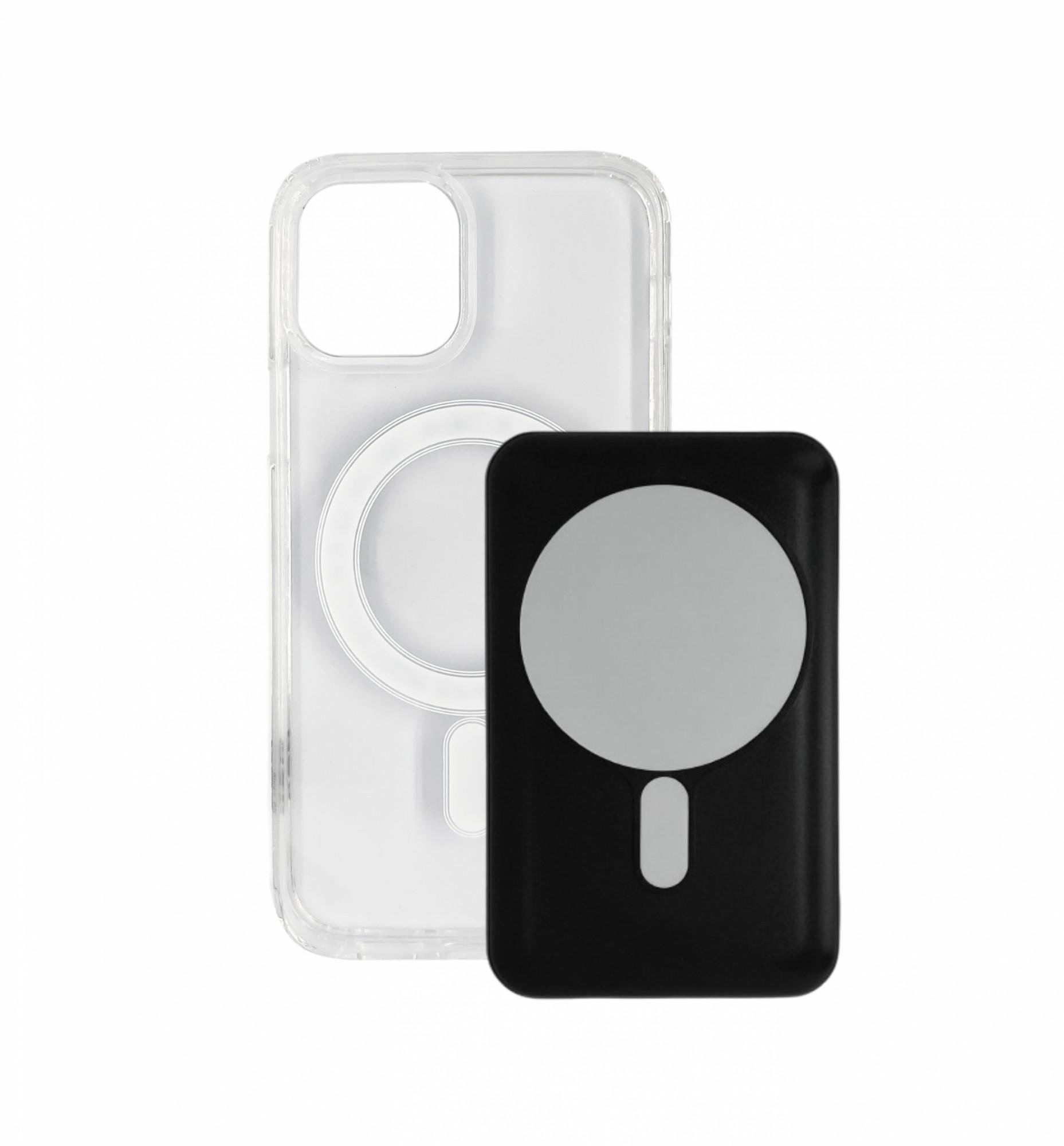 Чехол с беспроводной батареей XON 10000 mAh для iPhone 12 Pro BatteryCase Прозрачный/Черный (191203135)