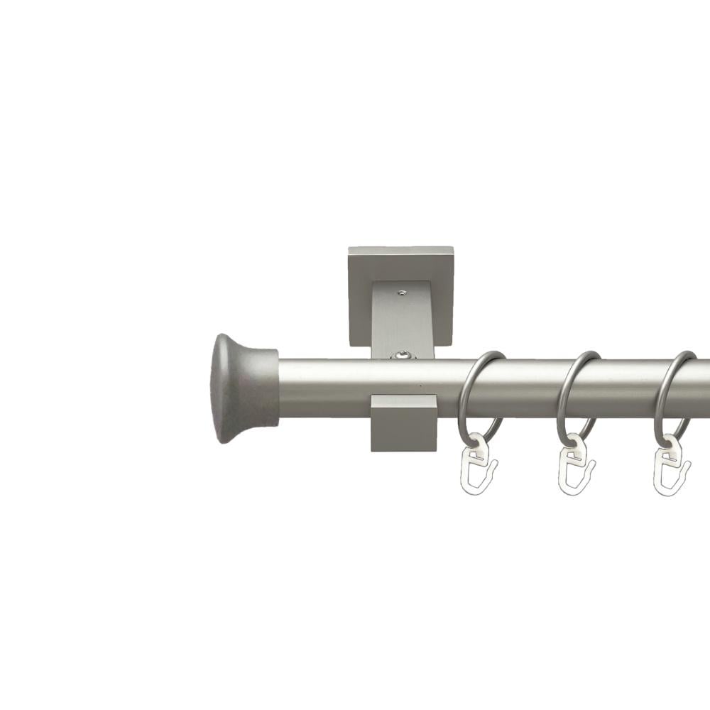 Карниз Orvit Дуо металевий однорядний техно гладка труба кільце металеве 25 мм 240 см Сатин (00-00026239)