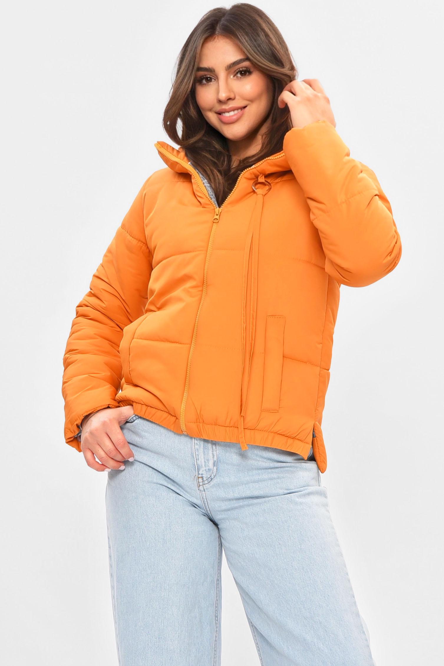 Куртка женская демисезонная S Оранжевый (205267)
