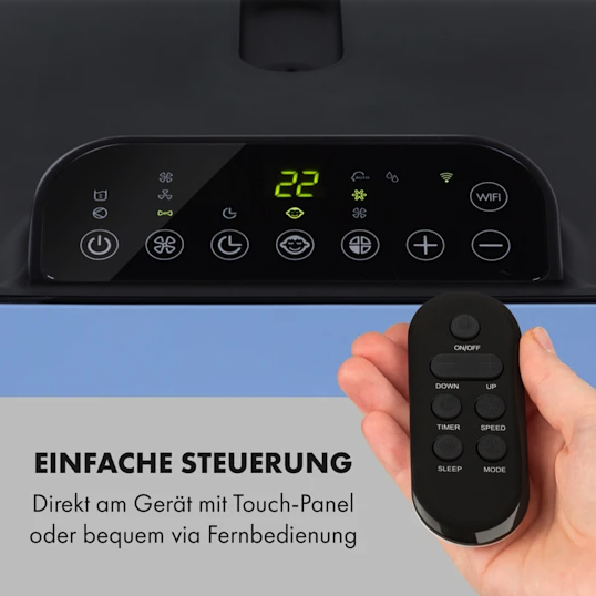 Кондиционер напольный KLARSTEIN Kraftwerk Smart 12K 3в1 3,4 кВт (10035739) - фото 5 Кондиционер напольный KLARSTEIN Kraftwerk Smart 12K 3в1 3,4 кВт (10035739) - фото 5