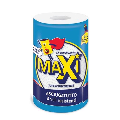 Полотенца бумажные Maxi трехслойные 1 рулон 100 отрывов Белый (013123)