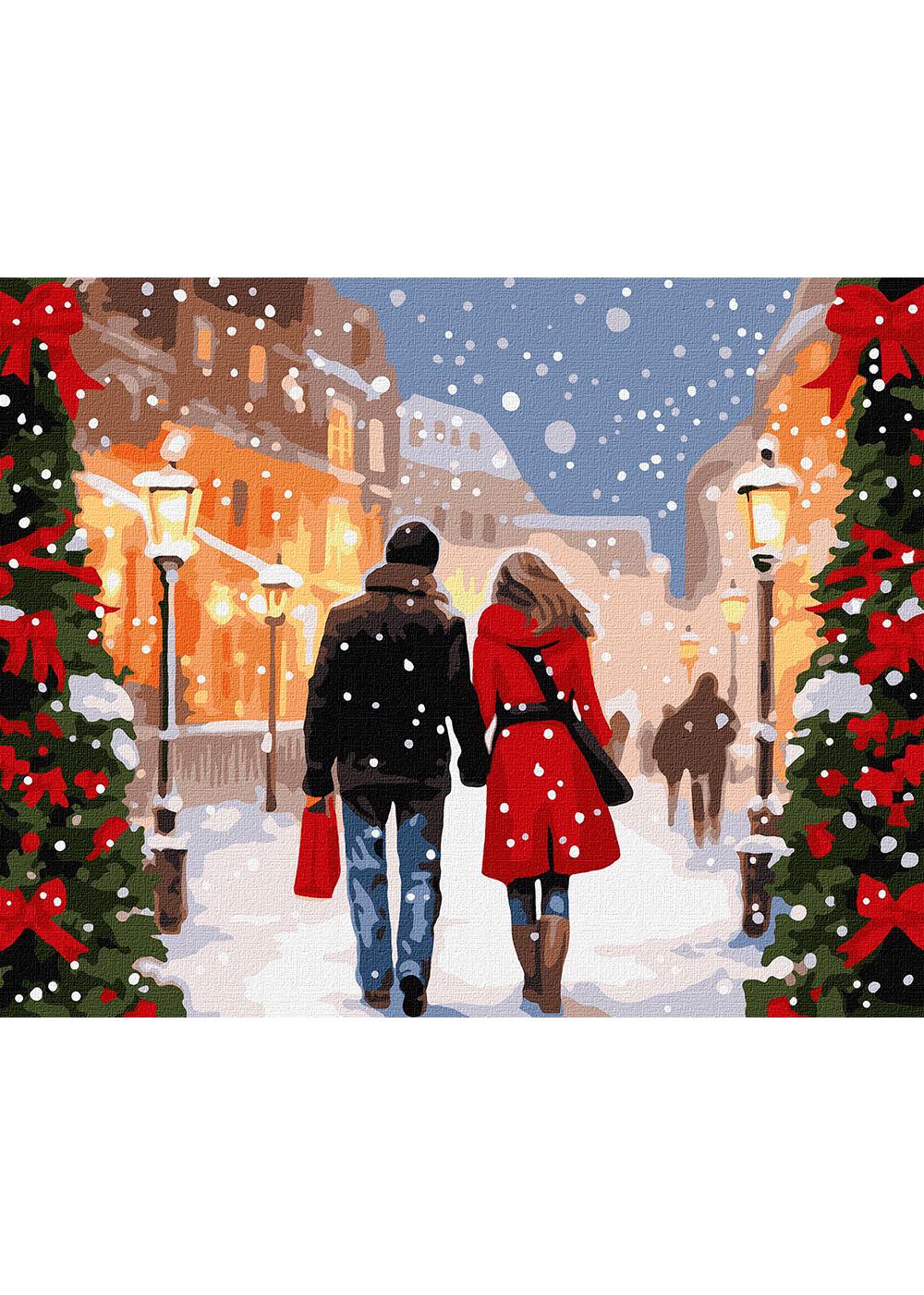 Картина по номерам ИДЕЙКА Рождественская атмосфера 40х50 см (KHO8350)