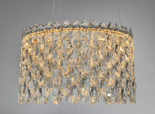 Світлодіодна підвісна люстра Diasha 52 Вт Золото