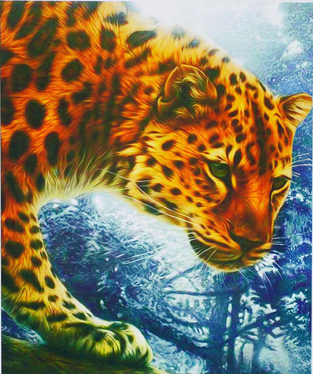 Алмазна мозаїка Величний хижак на полотні з підрамником 40х50 см (GA86325)