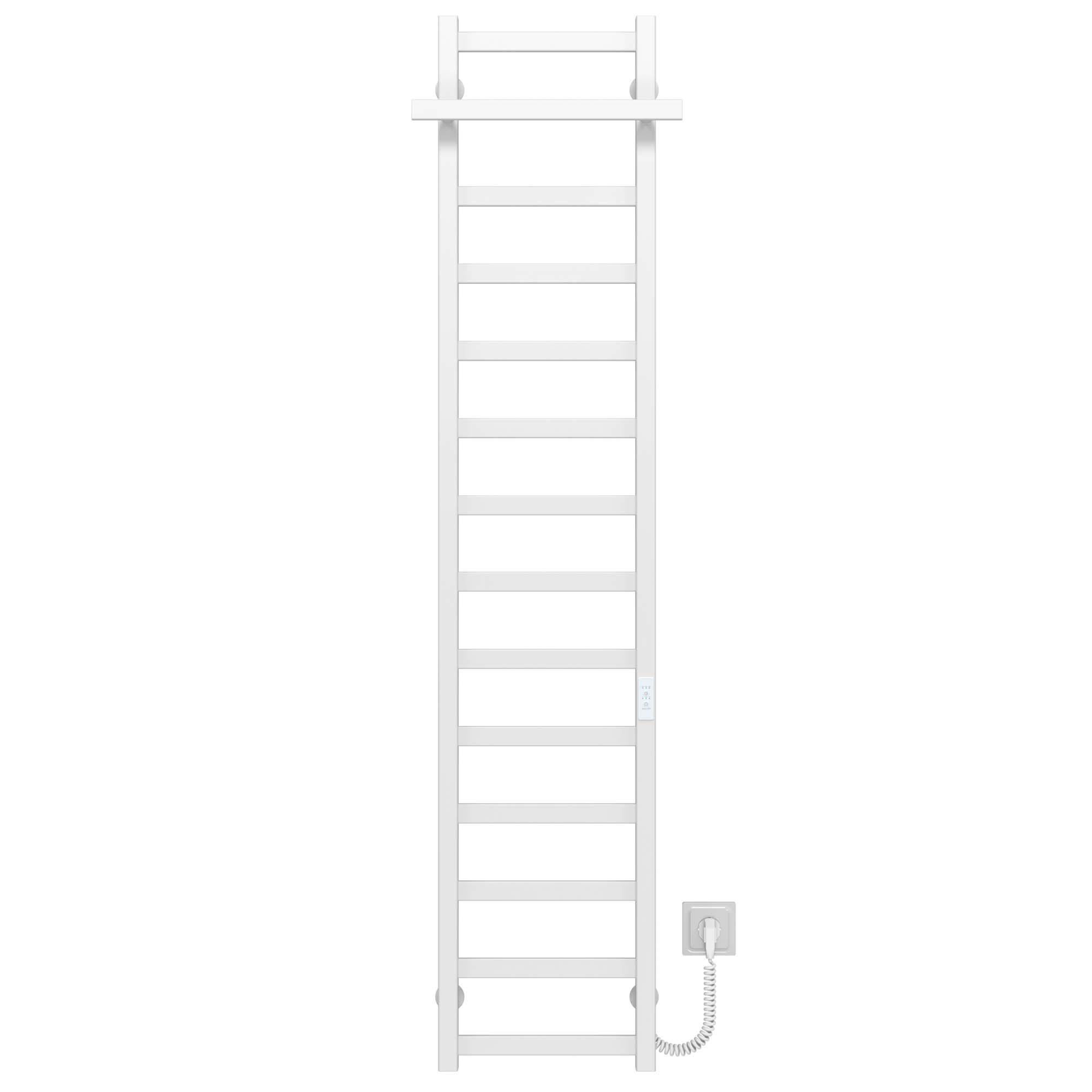 Полотенцесушитель электрический Deffi Nicolе П14 WD04 нержавеющая сталь 300х1600 мм Белый (A.NI.160.30.14.EWR4)