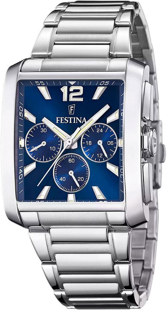 Наручные часы мужские Festina F20635/2 On The Square со стальным корпусом WR 50 м и синим циферблатом