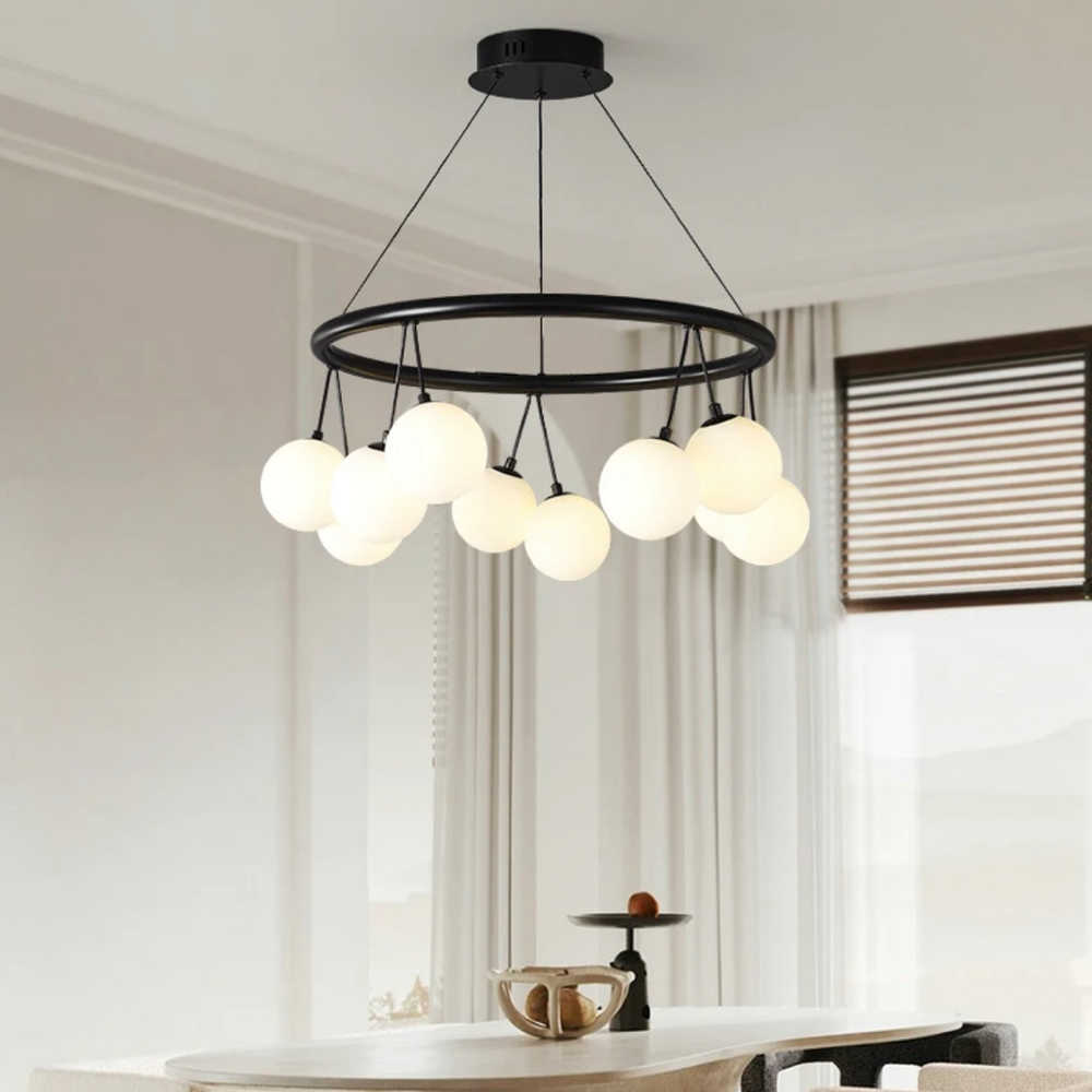 Люстра-кольцо подвесная Magic Beans на 10 плафонов d 60 см Черный (SG18/10 BK) Люстра-кольцо подвесная Magic Beans на 10 плафонов d 60 см Черный (SG18/10 BK)