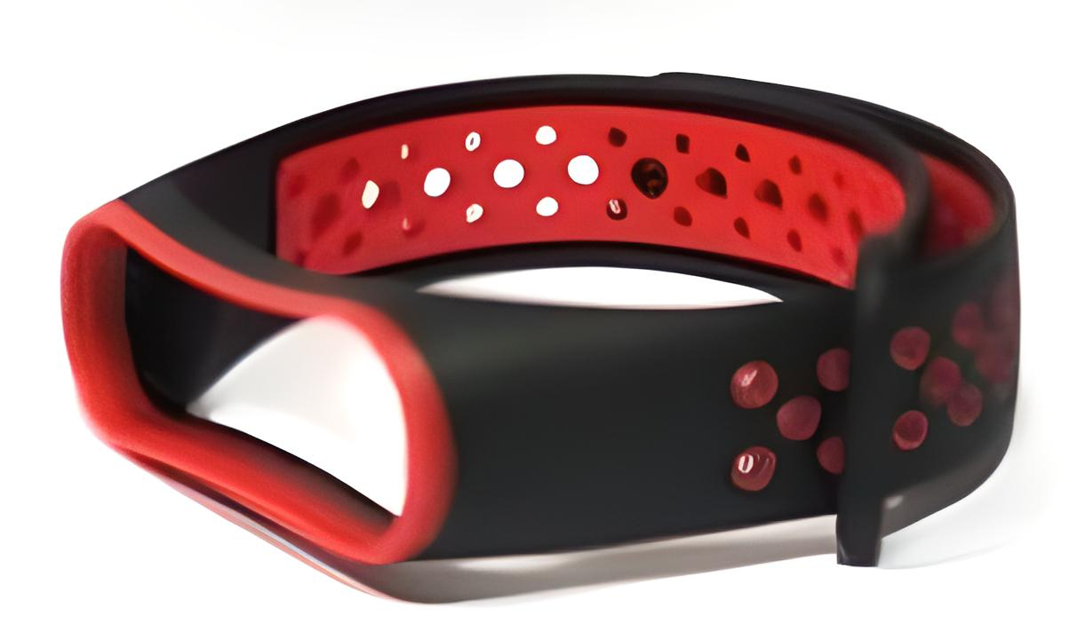 ᐉ Ремешок для фитнес браслета Xiaomi Mi Band 3 4 Black/Red
