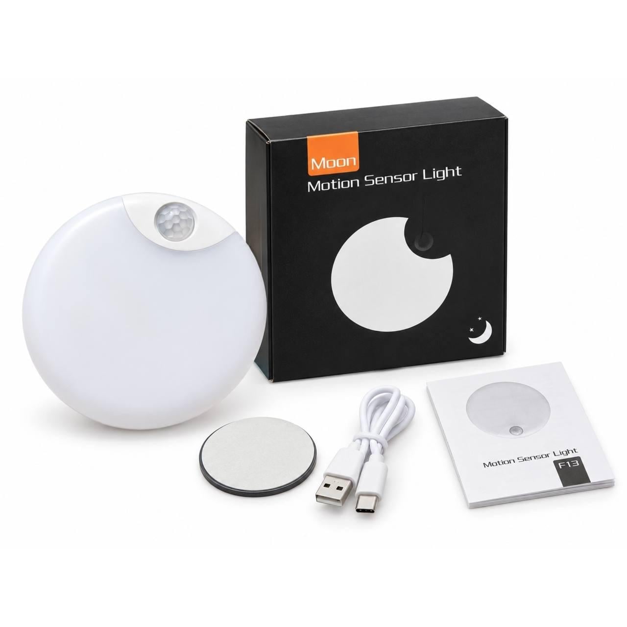 Настенный ночной круглый с датчиком движения Moon Motion Sensor Light HA-183 (fdf46cfb)