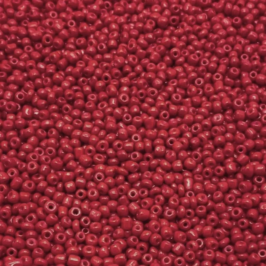 Бисер натуральный 2 мм 50 г Красный яркий (БР0002н57)
