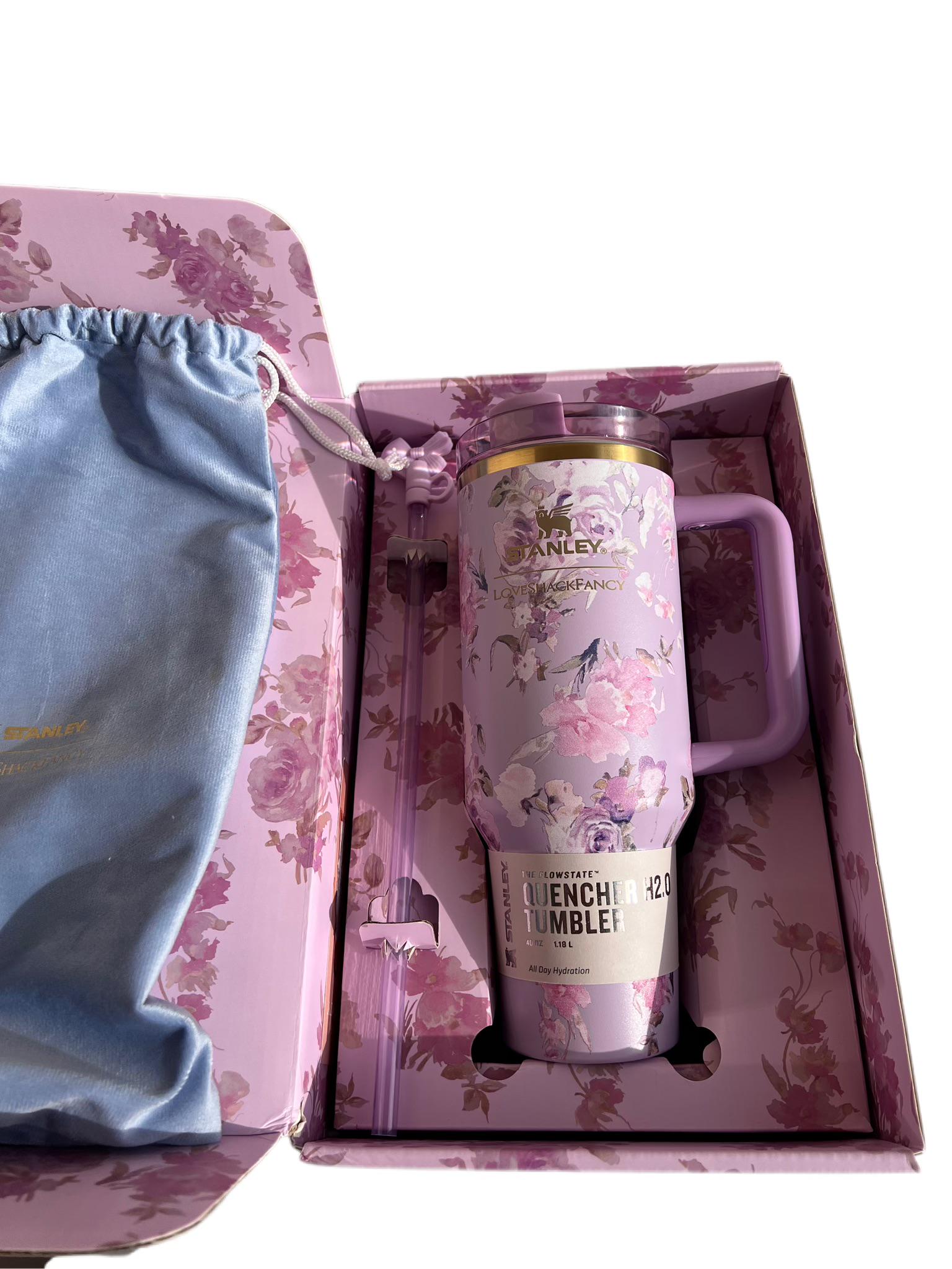 Термокружка Stanley Love Shack Fancy 40 oz 1180 мл у подарунковій коробці Фіолетовий (28459029)