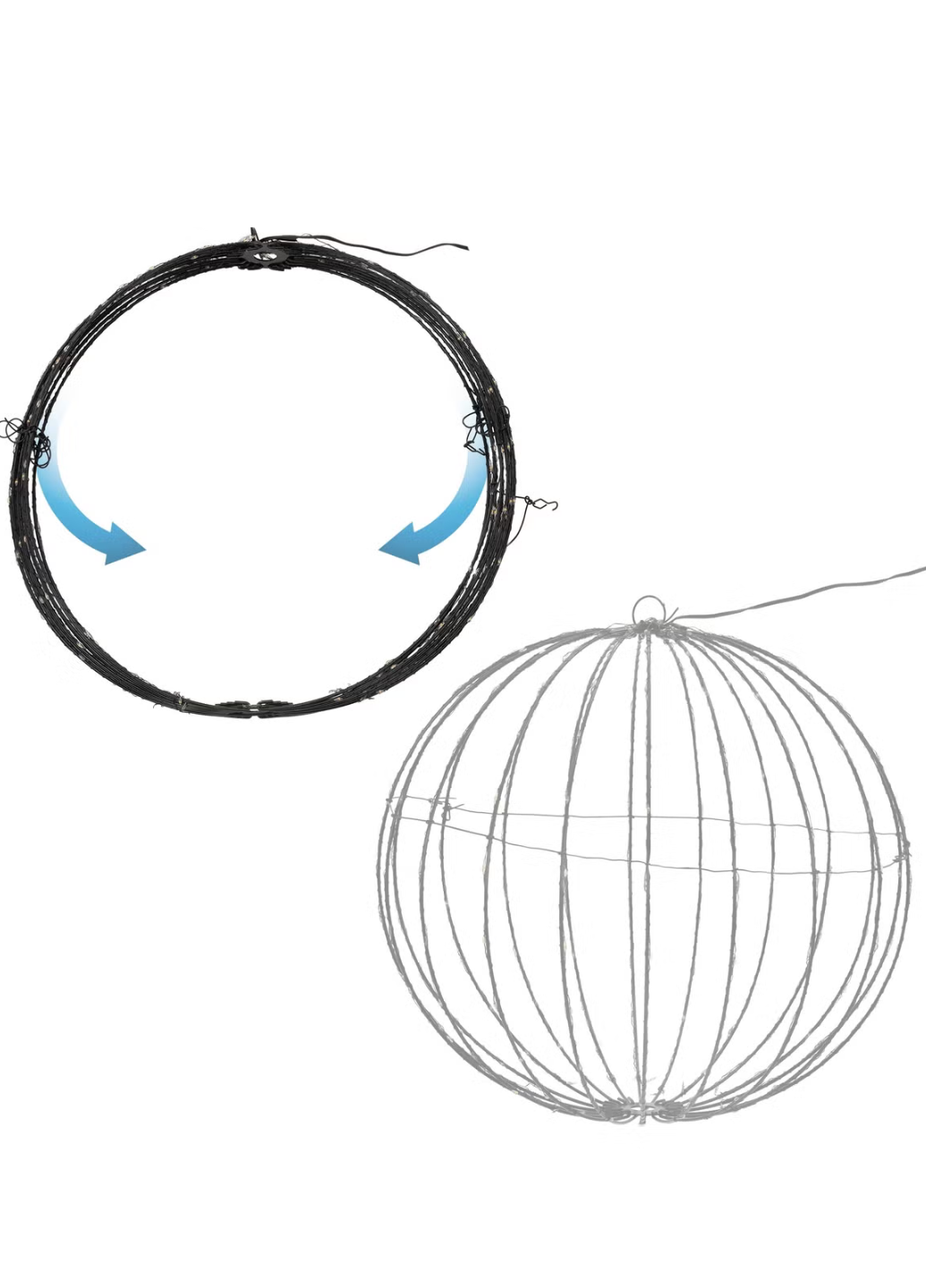 Шар подвесной Livarno Home StarSphere 140 LED с таймером 30 см Теплый белый (7909) - фото 8 Шар подвесной Livarno Home StarSphere 140 LED с таймером 30 см Теплый белый (7909) - фото 8