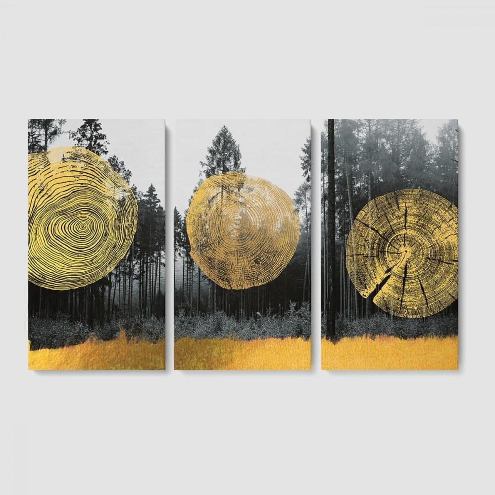 Модульная картина Malevich Store Forest Step из трех частей 156x100 см (MK311635)